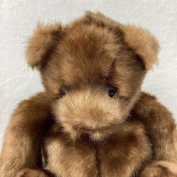 Gund Bear Plush Stuffed Animal Pot Belly Long Soft Brown Fur Plush 14" Soft - Picture 3 of 9